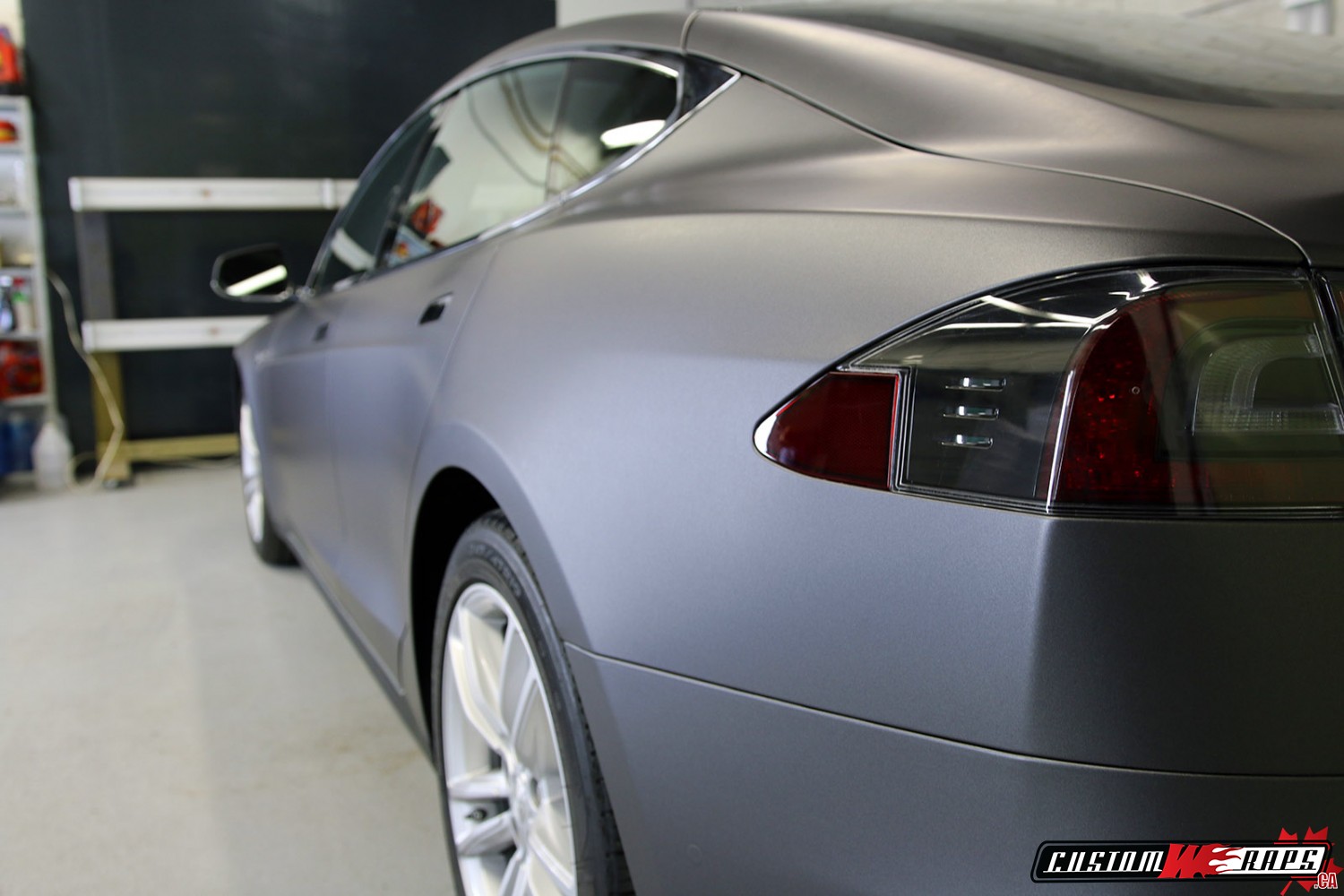 Tesla Model S Matte Dark Grey 